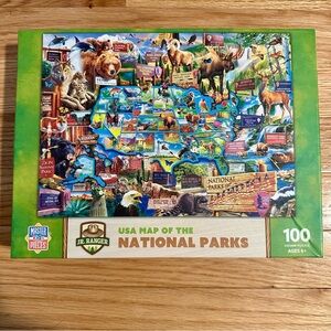 MasterPieces USA Map of the National Parks Wildlife Puzzle for kids